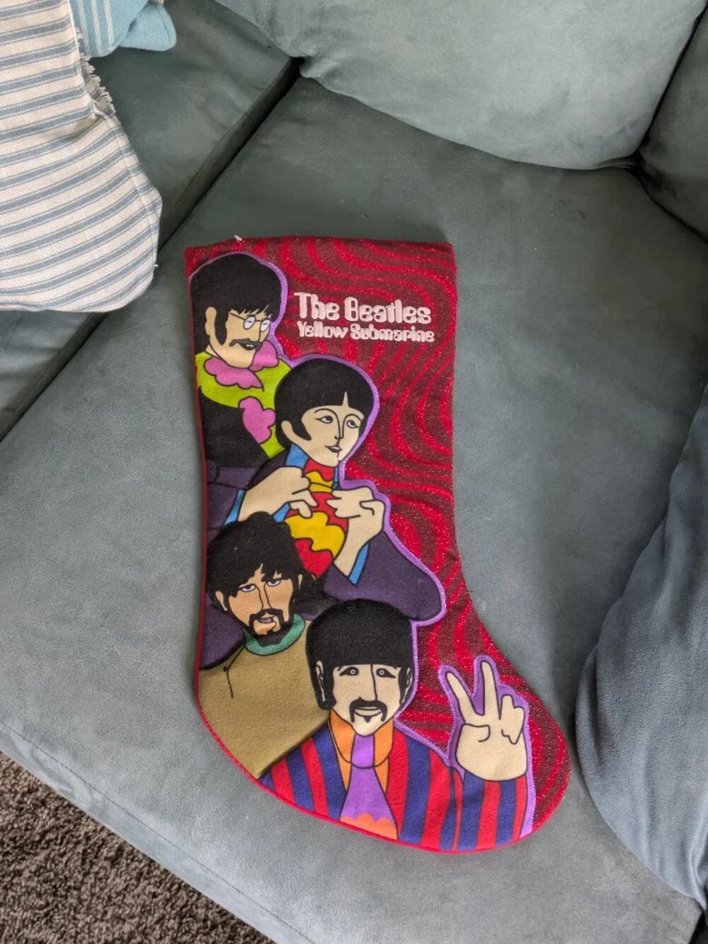 The Beatles Yellow Submarine Christmas stocking and ornament